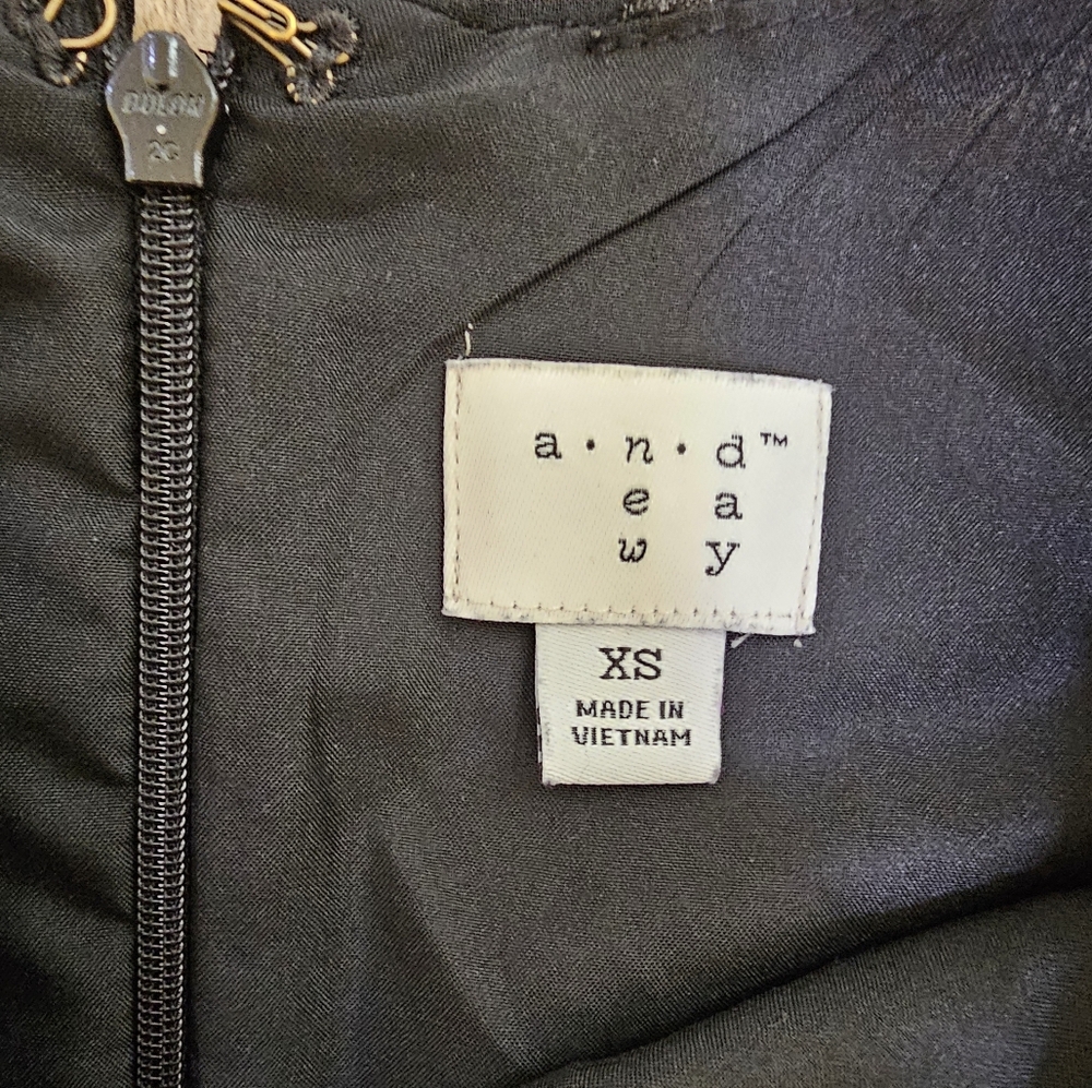 ANDEAWY black dress, size XS - Picture 4 of 9